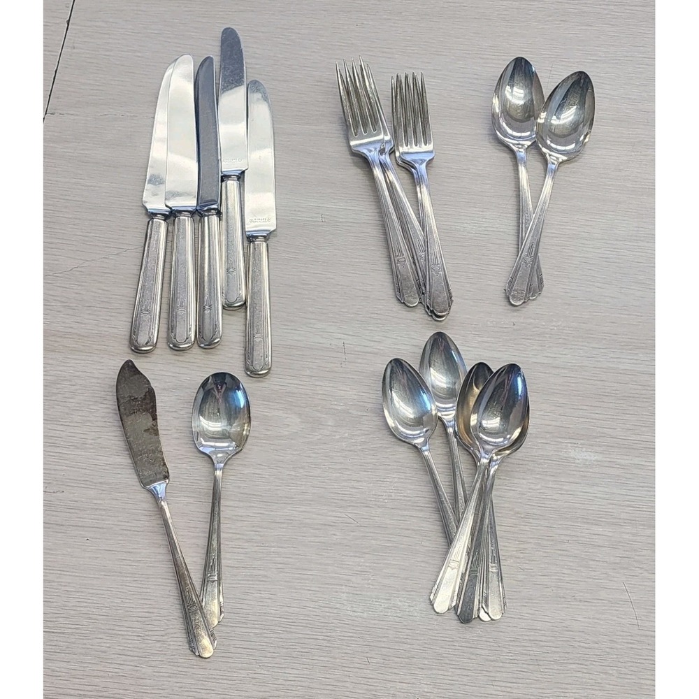 WM A Rogers Paramount Silver Overlaid Flatware 20 Replacement Pcs Art Deco 1933